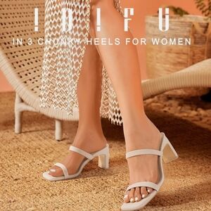 IDIFU Nude Slip On Heels